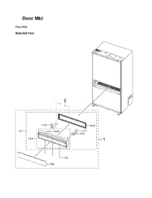 Mid Door Parts parts for Samsung Bottom-Mount Refrigerator RF23BB89008M/AA-00 from AppliancePartsPros.com
