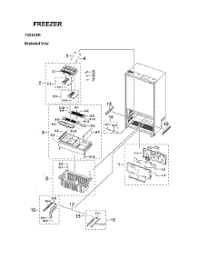 Freezer Parts parts for Samsung Bottom-Mount Refrigerator RF23BB8900AC/AA-00 from AppliancePartsPros.com