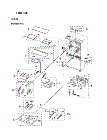 Refrigerator Parts parts for Samsung Bottom-Mount Refrigerator RF23BB8900AC/AA-00 from AppliancePartsPros.com
