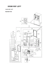 Left Refrigerator Door Parts parts for Samsung Bottom-Mount Refrigerator RF23BB8900AC/AA-00 from AppliancePartsPros.com