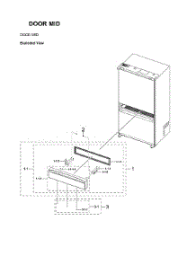 Mid Door parts for Samsung Bottom-Mount Refrigerator RF23BB8900AW/AA-00 from AppliancePartsPros.com