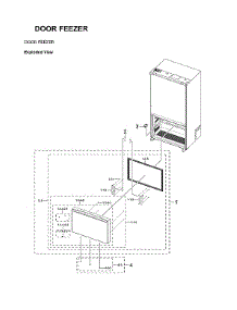 Freezer Door parts for Samsung Bottom-Mount Refrigerator RF23BB8900AW/AA-00 from AppliancePartsPros.com