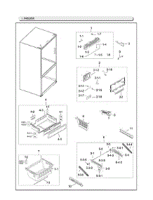 Freezer Parts parts for Samsung Bottom-Mount Refrigerator RF23HCEDBSG/AA-00 from AppliancePartsPros.com