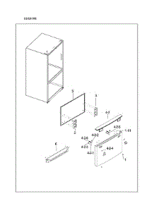 Freezer Door parts for Samsung Bottom-Mount Refrigerator RF23HCEDBSG/AA-01 from AppliancePartsPros.com