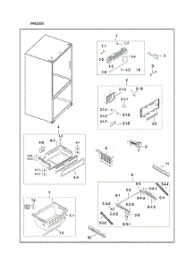 Freezer Parts parts for Samsung Bottom-Mount Refrigerator RF23HCEDBSG/AA-02 from AppliancePartsPros.com