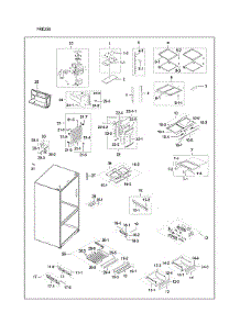 Refrigerator Parts parts for Samsung Bottom-Mount Refrigerator RF23HCEDBSG/AA-02 from AppliancePartsPros.com