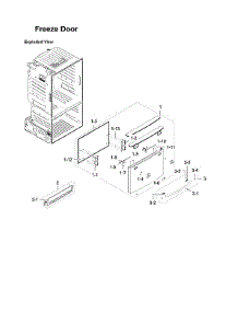 Freezer Door Parts parts for Samsung Bottom-Mount Refrigerator RF23HTEDBSR/AA-12 from AppliancePartsPros.com
