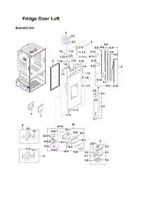 Left Refrigerator Door Parts parts for Samsung Bottom-Mount Refrigerator RF23HTEDBSR/AA-12 from AppliancePartsPros.com