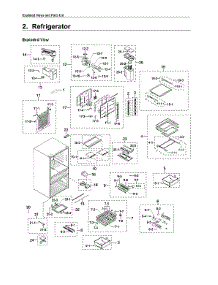 Refrigerator Parts parts for Samsung Bottom-Mount Refrigerator RF23M8070DT/AA-00 from AppliancePartsPros.com