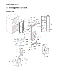 Left Refrigerator Door Parts parts for Samsung Bottom-Mount Refrigerator RF23M8070SR/AA-03 from AppliancePartsPros.com