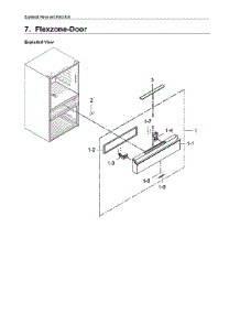 Flexzone Door Parts parts for Samsung Bottom-Mount Refrigerator RF23M8070SR/AA-03 from AppliancePartsPros.com