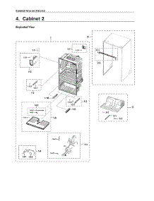 Cabinet 2 Parts parts for Samsung Bottom-Mount Refrigerator RF23M8070SR/AA-04 from AppliancePartsPros.com