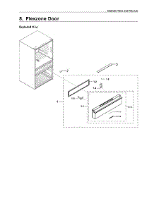 Flexzone Door Parts parts for Samsung Bottom-Mount Refrigerator RF23M8070SR/AA-04 from AppliancePartsPros.com