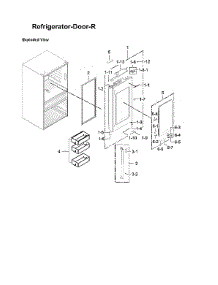 Right Refrigerator Door Parts parts for Samsung Bottom-Mount Refrigerator RF23M8590SR/AA-01 from AppliancePartsPros.com