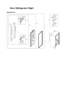 Right Refrigerator Door Parts parts for Samsung Bottom-Mount Refrigerator RF23R6201SG/AA-50 from AppliancePartsPros.com