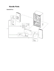 Handle Parts parts for Samsung Bottom-Mount Refrigerator RF23R6201SG/AA-50 from AppliancePartsPros.com