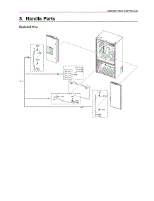 Handle Parts parts for Samsung Bottom-Mount Refrigerator RF23R6201SR/AA-52 from AppliancePartsPros.com