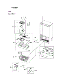Freezer Parts parts for Samsung Bottom-Mount Refrigerator RF24BB6200AP/AA-00 from AppliancePartsPros.com