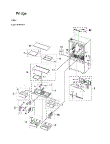 Refrigerator Parts parts for Samsung Bottom-Mount Refrigerator RF24BB6200QL/AA-00 from AppliancePartsPros.com