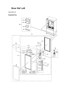 Left Refrigerator Door Parts parts for Samsung Bottom-Mount Refrigerator RF24BB6200QL/AA-00 from AppliancePartsPros.com
