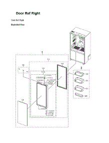 Right Refrigerator Door Parts parts for Samsung Bottom-Mount Refrigerator RF24BB6200QL/AA-00 from AppliancePartsPros.com