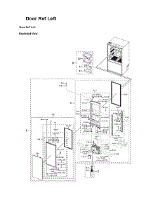 Left Refrigerator Door Parts parts for Samsung Bottom-Mount Refrigerator RF24BB69006M/AA-00 from AppliancePartsPros.com