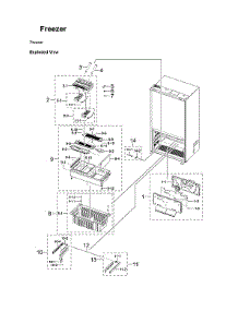 Freezer Parts parts for Samsung Bottom-Mount Refrigerator RF24BB6900AC/AA-00 from AppliancePartsPros.com