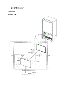 Freezer Door Parts parts for Samsung Bottom-Mount Refrigerator RF24BB6900AC/AA-00 from AppliancePartsPros.com