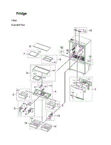 Refrigerator Parts parts for Samsung Bottom-Mount Refrigerator RF24BB6900AW/AA-00 from AppliancePartsPros.com