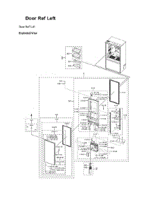 Left Refrigerator Door Parts parts for Samsung Bottom-Mount Refrigerator RF24BB6900AW/AA-00 from AppliancePartsPros.com