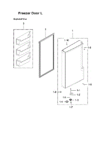 Left Freezer Door Parts parts for Samsung Bottom-Mount Refrigerator RF24J9960S4/AA-05 from AppliancePartsPros.com