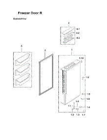Right Freezer Door Parts parts for Samsung Bottom-Mount Refrigerator RF24J9960S4/AA-05 from AppliancePartsPros.com