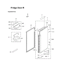 Right Refrigerator Door Parts parts for Samsung Bottom-Mount Refrigerator RF24J9960S4/AA-05 from AppliancePartsPros.com