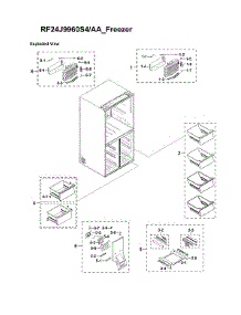 Freezer Parts parts for Samsung Bottom-Mount Refrigerator RF24J9960S4/AA-06 from AppliancePartsPros.com