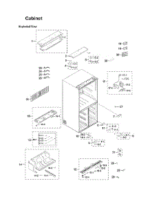 Cabinet Parts parts for Samsung Bottom-Mount Refrigerator RF24J9960S4/AA-06 from AppliancePartsPros.com