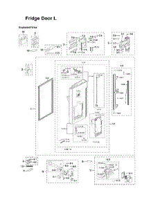 Left Refrigerator Door Parts parts for Samsung Bottom-Mount Refrigerator RF24J9960S4/AA-06 from AppliancePartsPros.com