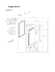 Right Refrigerator Door Parts parts for Samsung Bottom-Mount Refrigerator RF24J9960S4/AA-06 from AppliancePartsPros.com