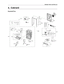 Cabinet 2 Parts parts for Samsung Bottom-Mount Refrigerator RF24R7201DT/AA-00 from AppliancePartsPros.com