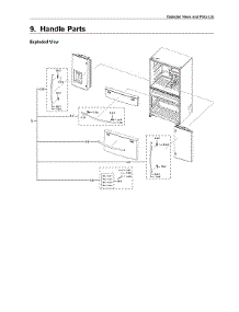 Handle Parts parts for Samsung Bottom-Mount Refrigerator RF24R7201DT/AA-00 from AppliancePartsPros.com
