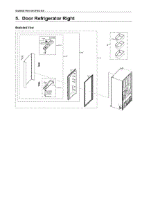 Right Refrigerator Door Parts parts for Samsung Bottom-Mount Refrigerator RF24R7201SG/AA-00 from AppliancePartsPros.com