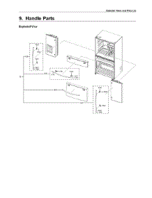Handle Parts parts for Samsung Bottom-Mount Refrigerator RF24R7201SG/AA-00 from AppliancePartsPros.com