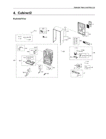 Cabinet 2 Parts parts for Samsung Bottom-Mount Refrigerator RF24R7201SR/AA-00 from AppliancePartsPros.com