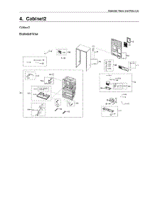 Cabinet 2 Parts parts for Samsung Bottom-Mount Refrigerator RF24R7201SR/AA-01 from AppliancePartsPros.com