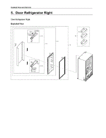 Right Refrigerator Door Parts parts for Samsung Bottom-Mount Refrigerator RF24R7201SR/AA-01 from AppliancePartsPros.com