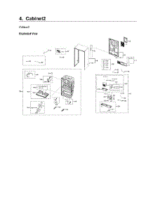 Cabinet 2 Parts parts for Samsung Bottom-Mount Refrigerator RF24R7201SR/AA-02 from AppliancePartsPros.com
