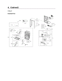 Cabinet 2 Parts parts for Samsung Bottom-Mount Refrigerator RF24R7201SR/AA-03 from AppliancePartsPros.com
