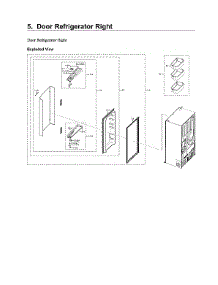 Right Refrigerator Door Parts parts for Samsung Bottom-Mount Refrigerator RF24R7201SR/AA-03 from AppliancePartsPros.com
