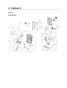 Cabinet 2 Parts parts for Samsung Bottom-Mount Refrigerator RF24R7201SR/AA-04 from AppliancePartsPros.com