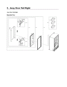 Right Refrigerator Door Parts parts for Samsung Bottom-Mount Refrigerator RF24R7201SR/AA-04 from AppliancePartsPros.com