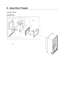 Freezer Door Parts parts for Samsung Bottom-Mount Refrigerator RF24R7201SR/AA-04 from AppliancePartsPros.com